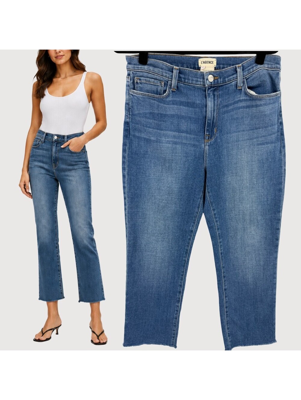 L'AGENCE Jaden High Rise Cropped Bootcut Jeans 31